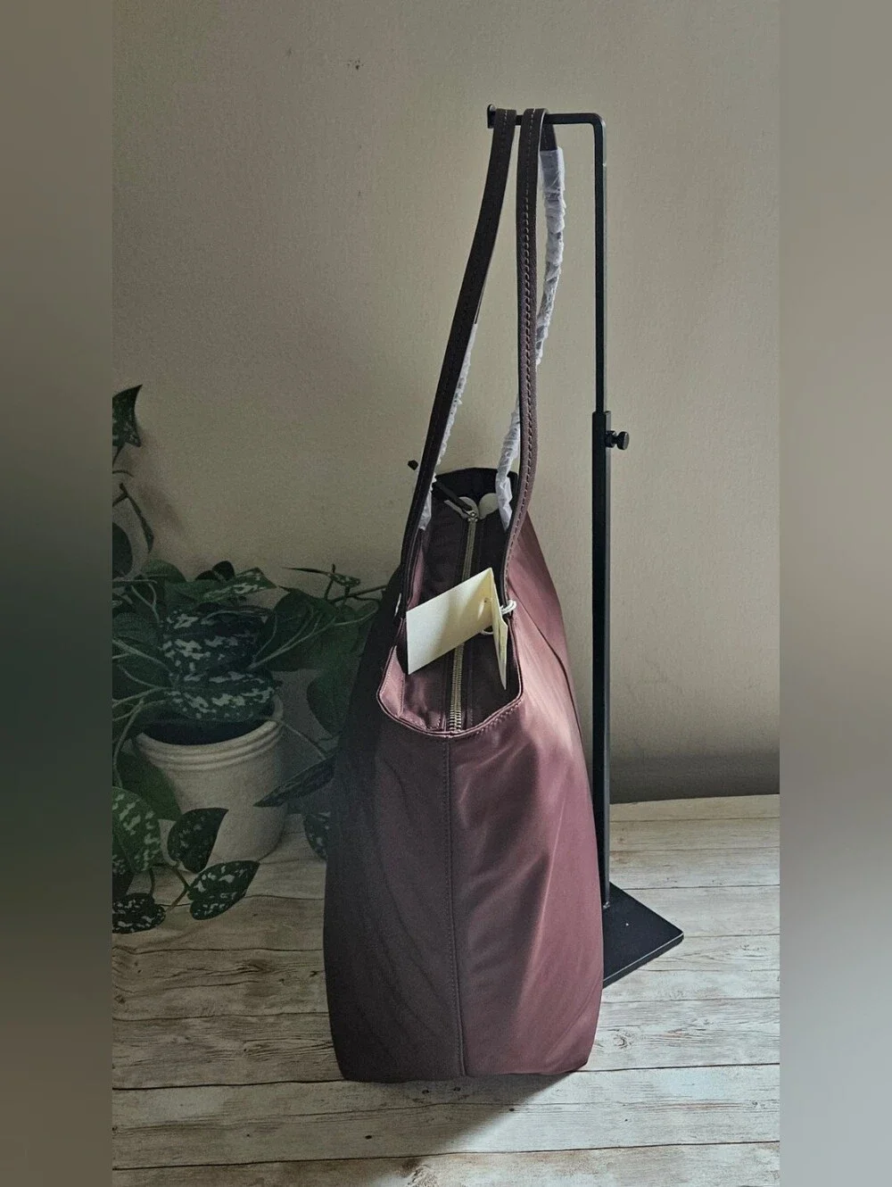 Tory Burch nwt Nylon Large Tote In Truffle Exterior Material: Smooth, durable re